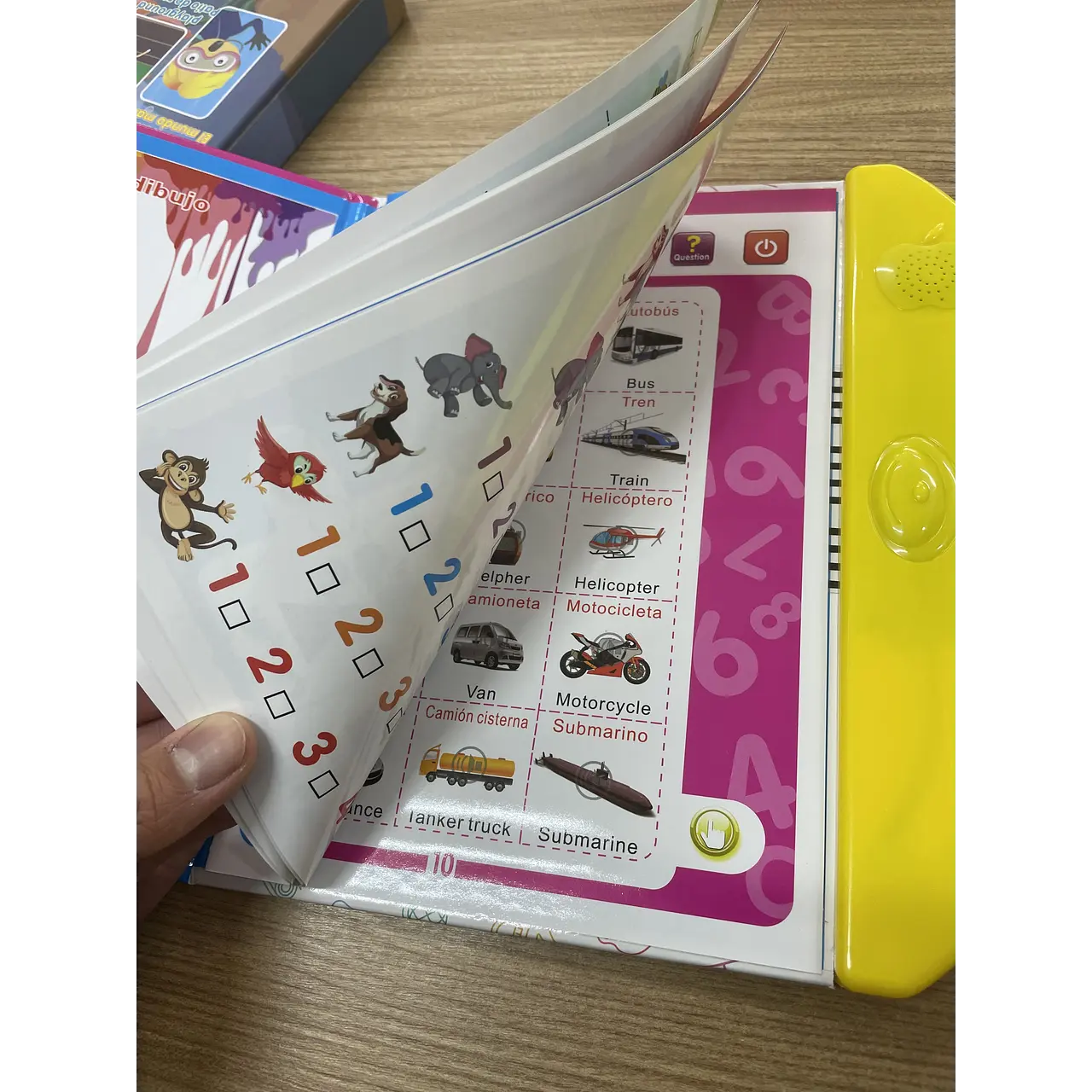Libro didáctico interactivo de aprendizaje con sonidos - Español Inglés 7