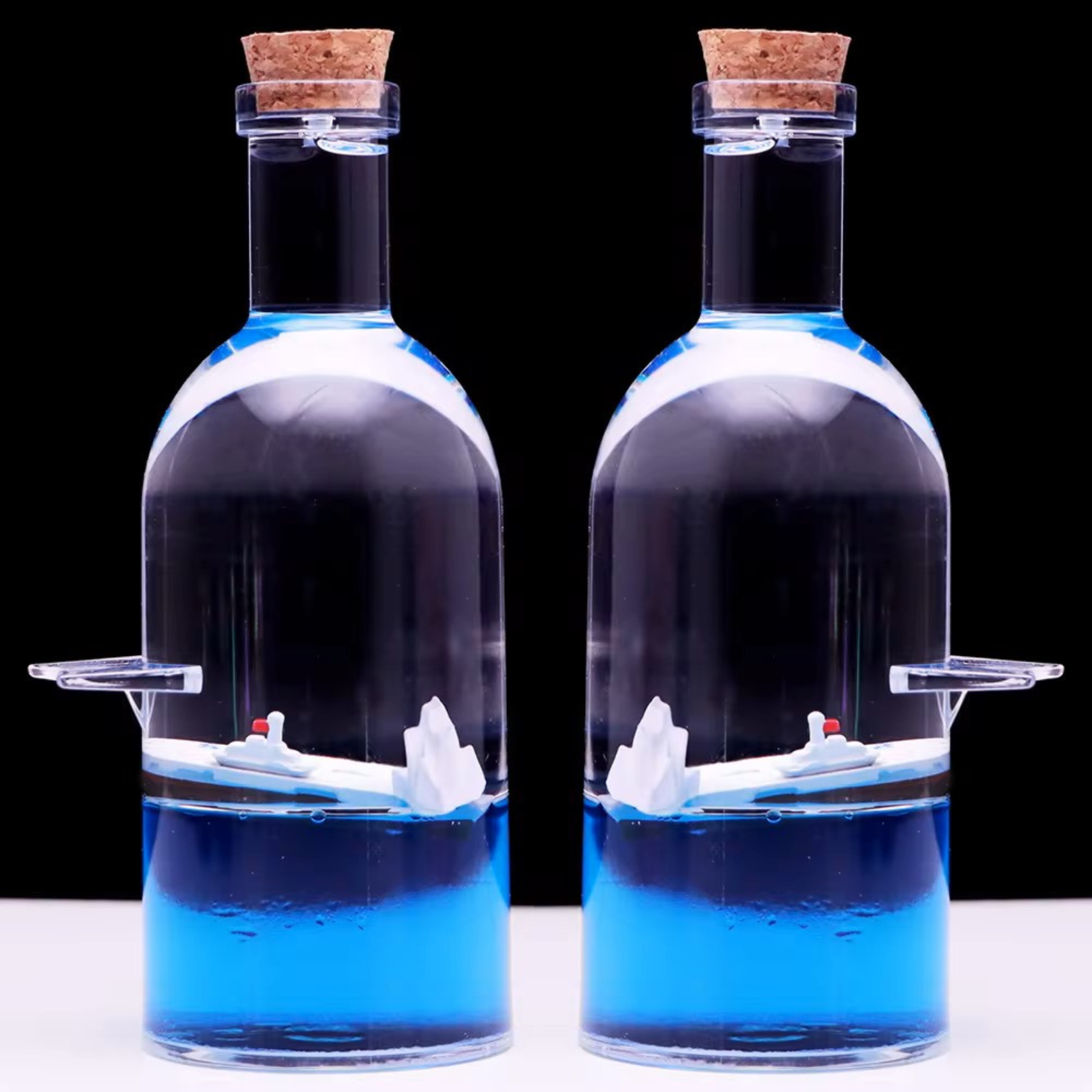 Botella de la calma - Modelo Barco y Pez 8