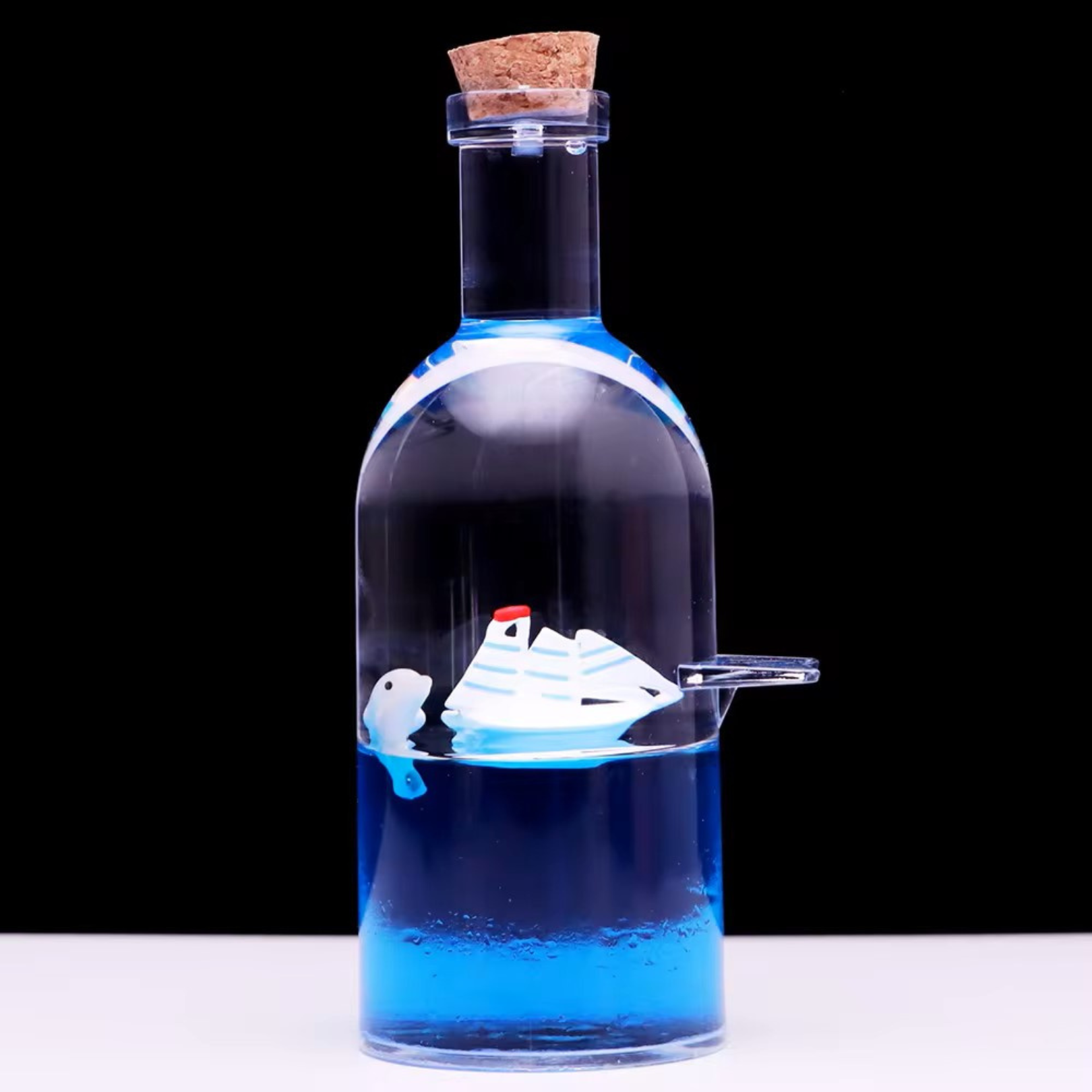 Botella de la calma - Modelo Barco y Pez 7