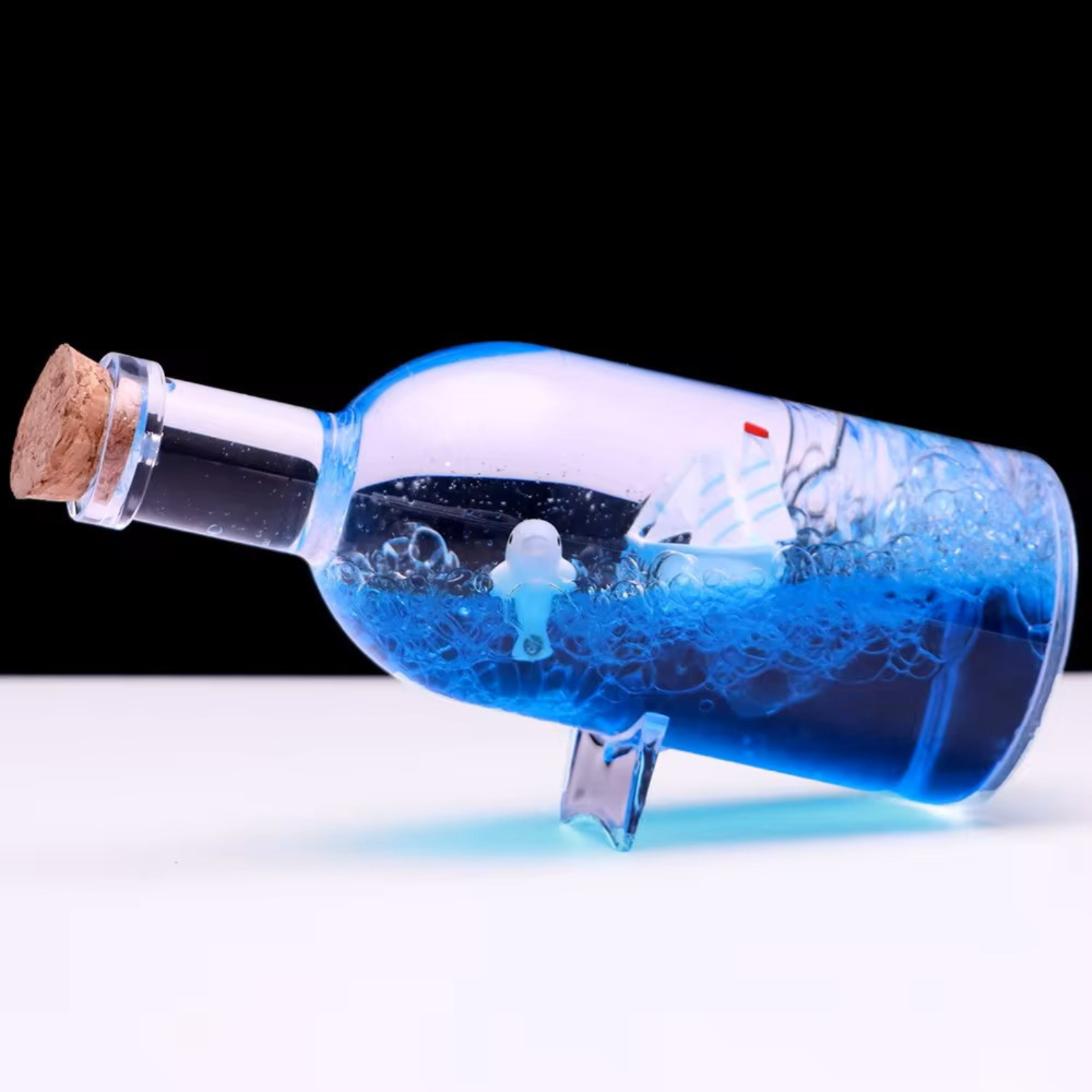 Botella de la calma - Modelo Barco y Pez 6