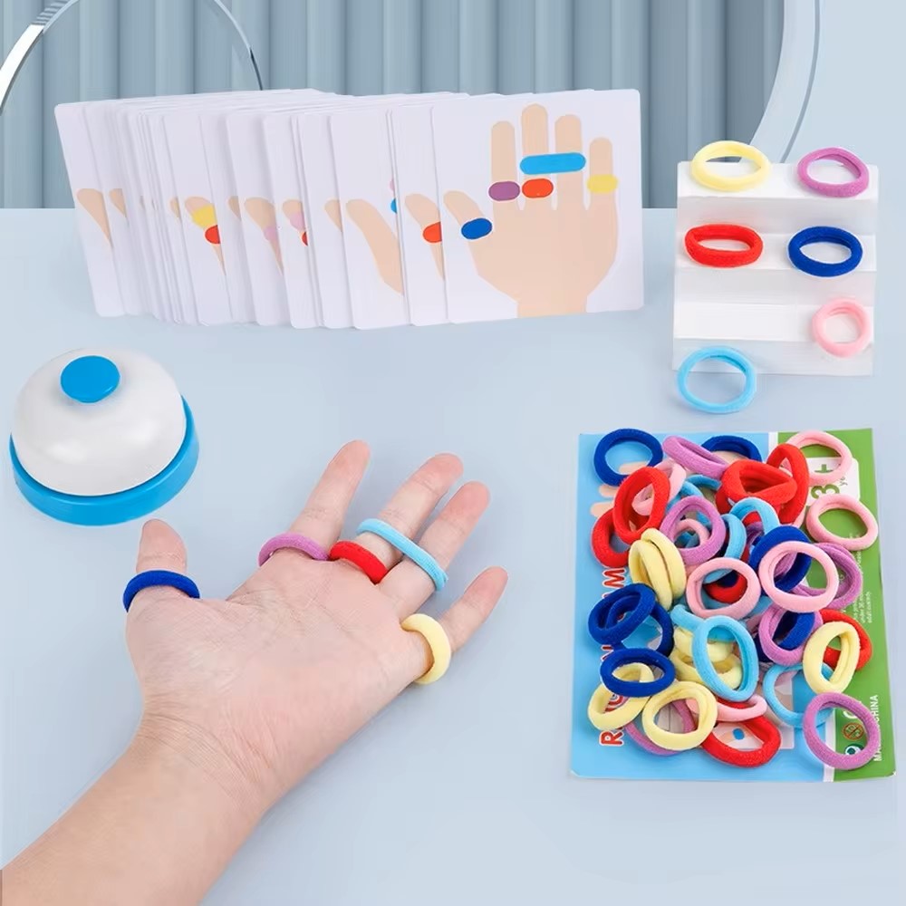 Juego patrones elásticos dedos - Incluye caja plástica 6