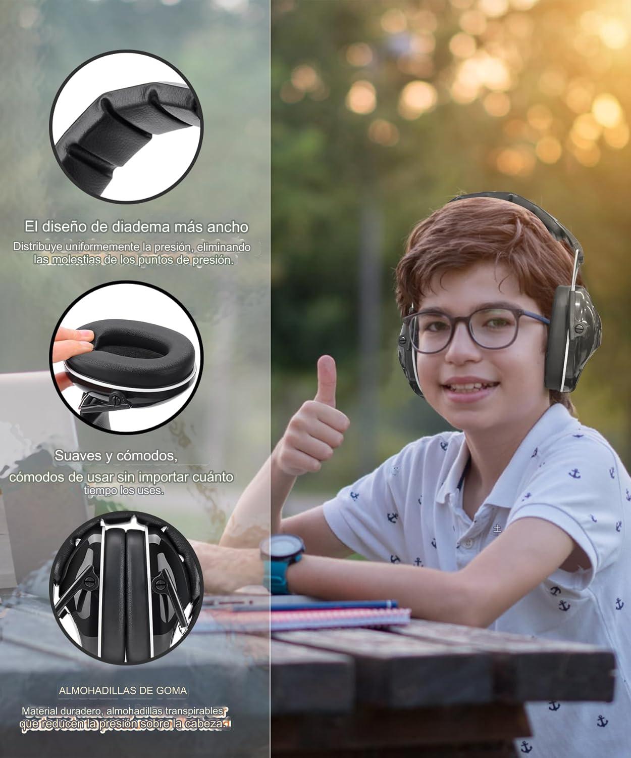 Audífonos Orejeras Antiruido Para Niños/Jóvenes Autismo Hiperacusia Sensibilidad TDAH - 28 dB 2