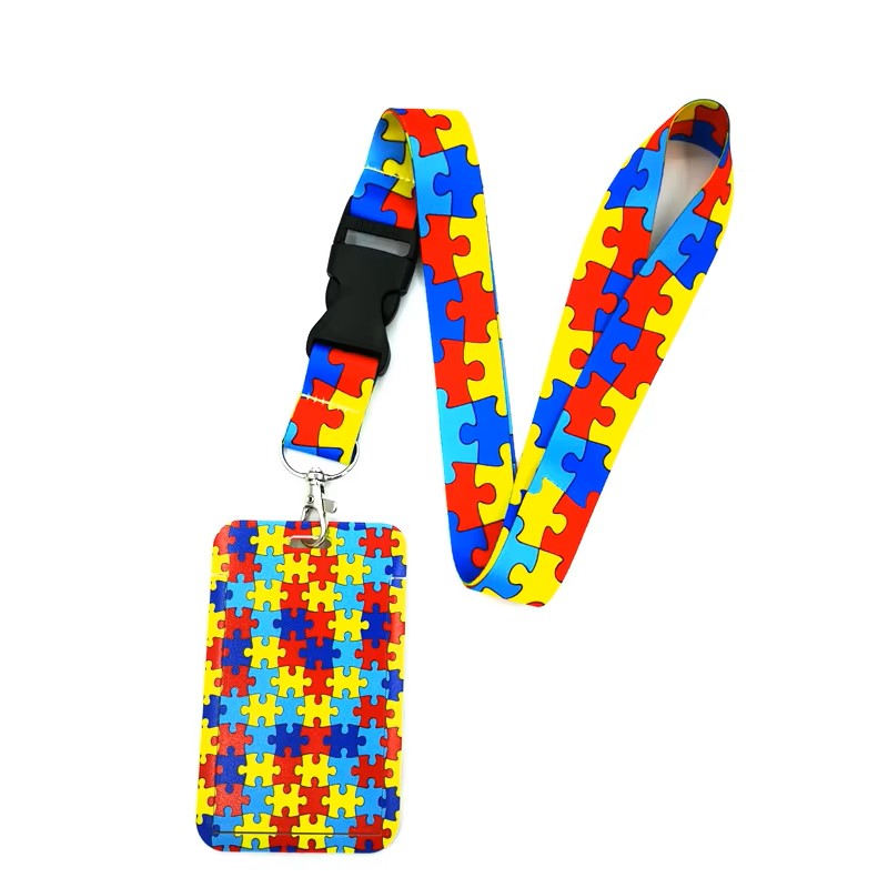 Portacredencial + Lanyard - Diseño Autismo 2