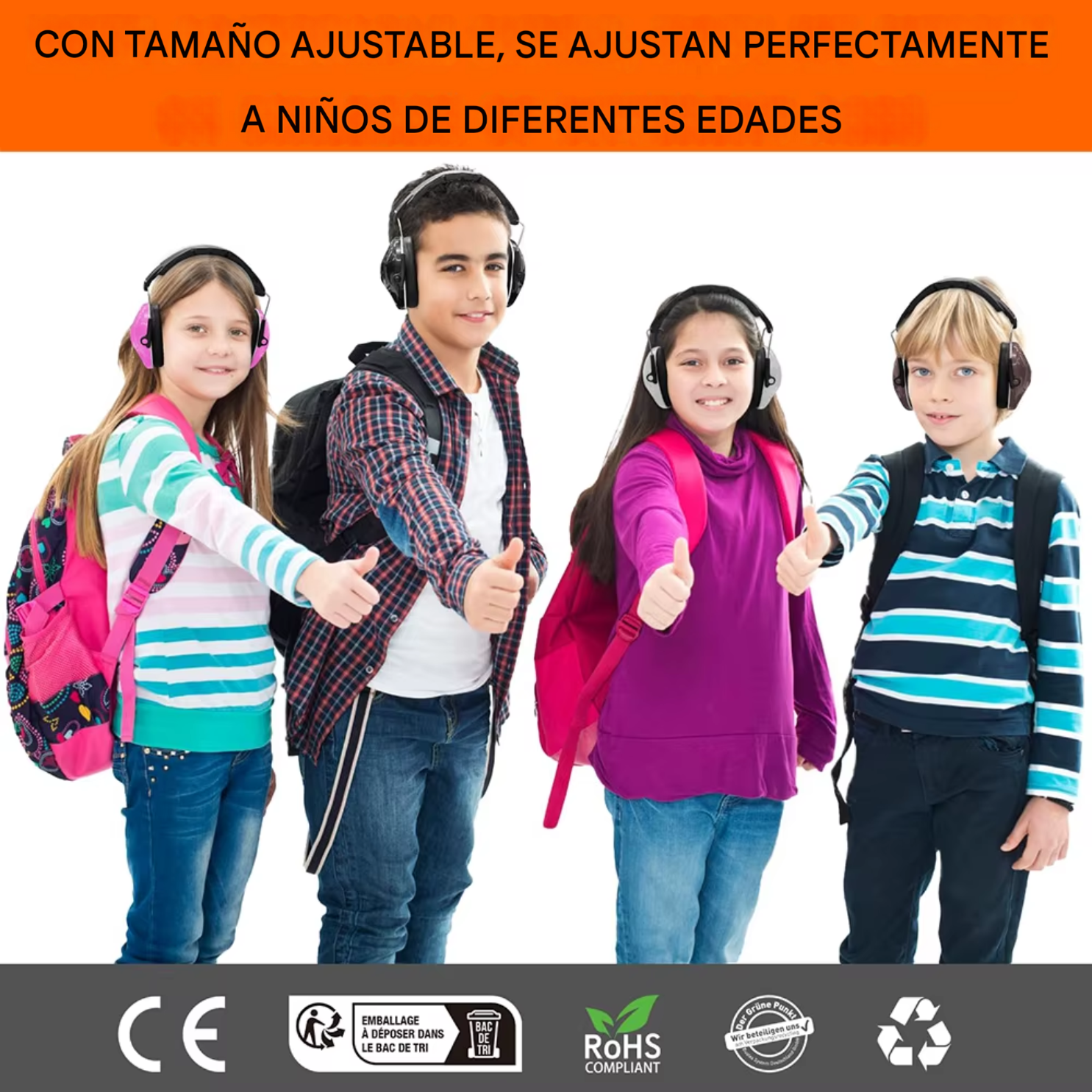 Audífonos Orejeras Antiruido Para Niños/Jóvenes Autismo Hiperacusia Sensibilidad TDAH - 28 dB 6