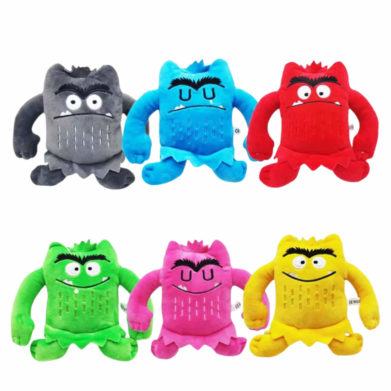 6 Peluches Del Monstruo De Colores De 15cm Juguete Emociones 1
