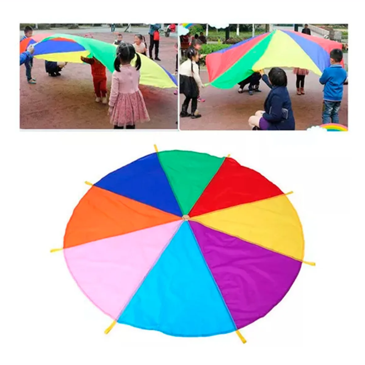 Paracaídas de Colores Arcoíris - Diámetro 2 Mts. 3