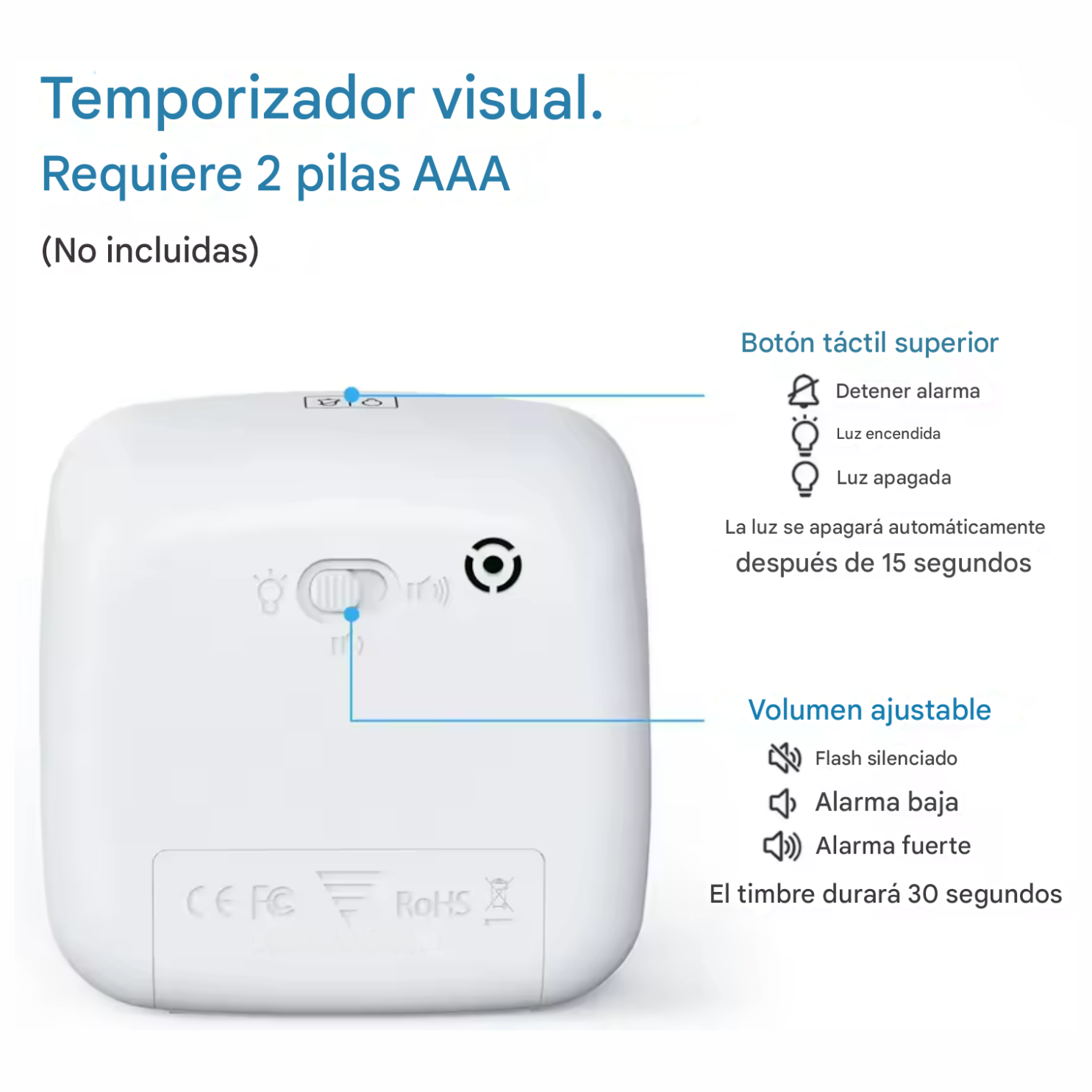 Reloj Temporizador Visual 60 Minutos - Rosado 4