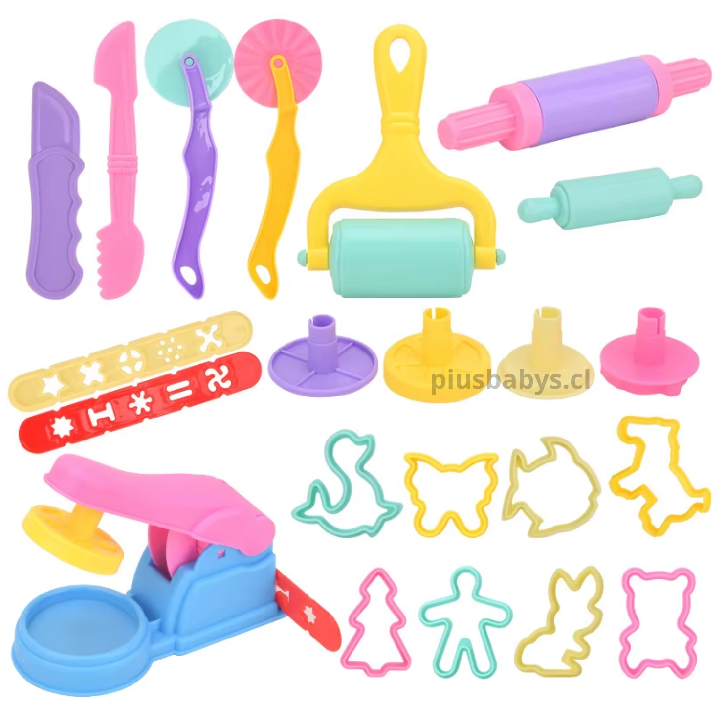 Kit de 22 herramientas moldes - Masas y Plasticina 1