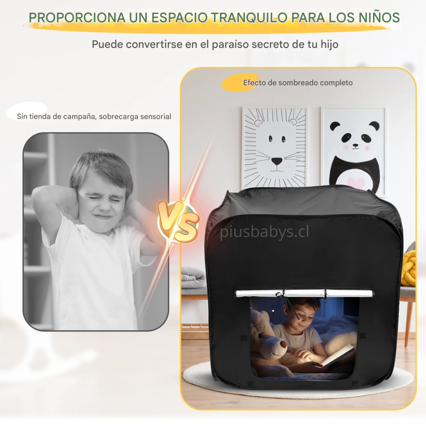 Carpa Tienda Sensorial Autoarmable - Reducción de estimulos 2