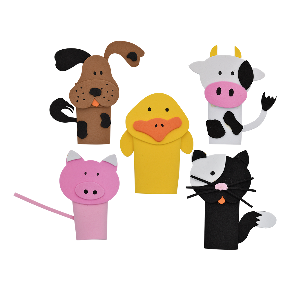 Titeres de Dedos Goma Eva Animales 2