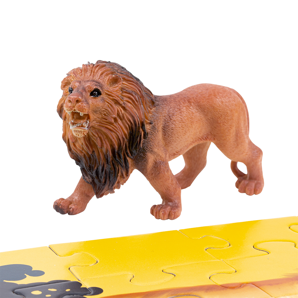 Puzzle León 36 piezas + Figura 2