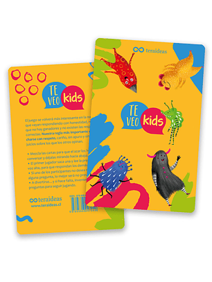 Cartas Te Veo Kids - Juego de preguntas motivadoras - para niños y padres