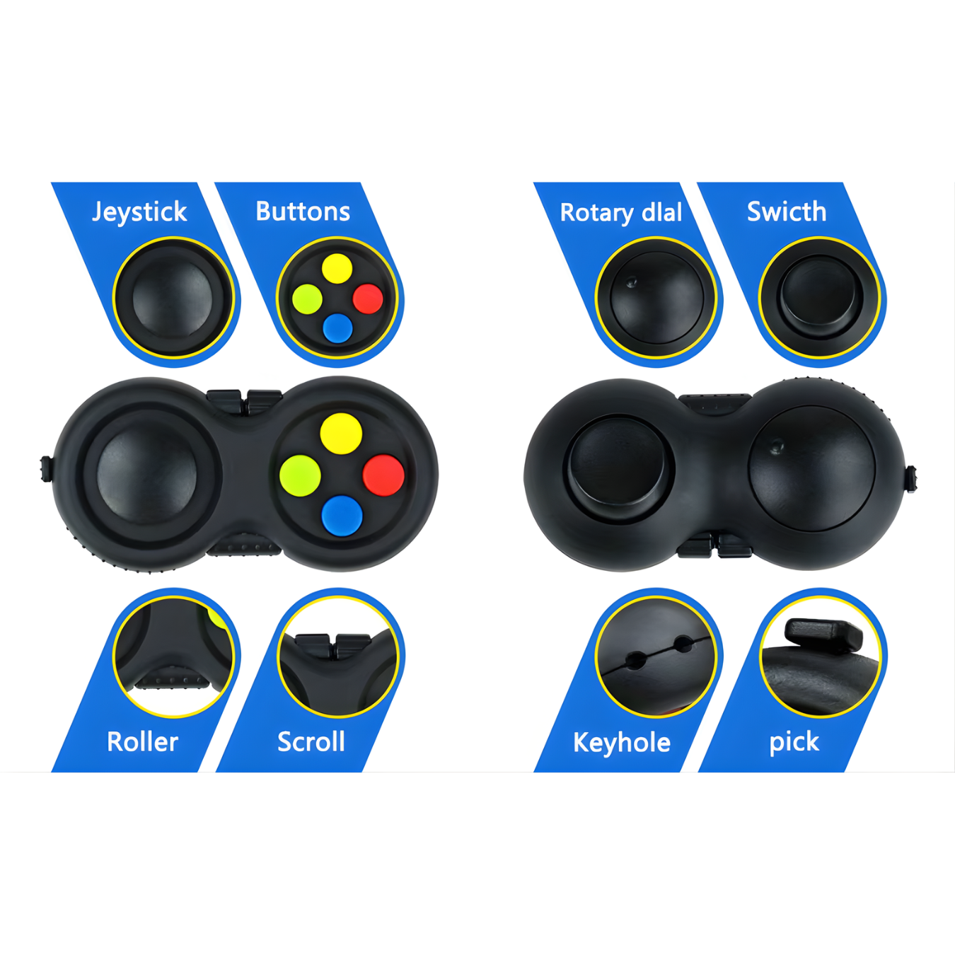 Mini Control Fidget Pad - 8 Funciones Antiestrés 3