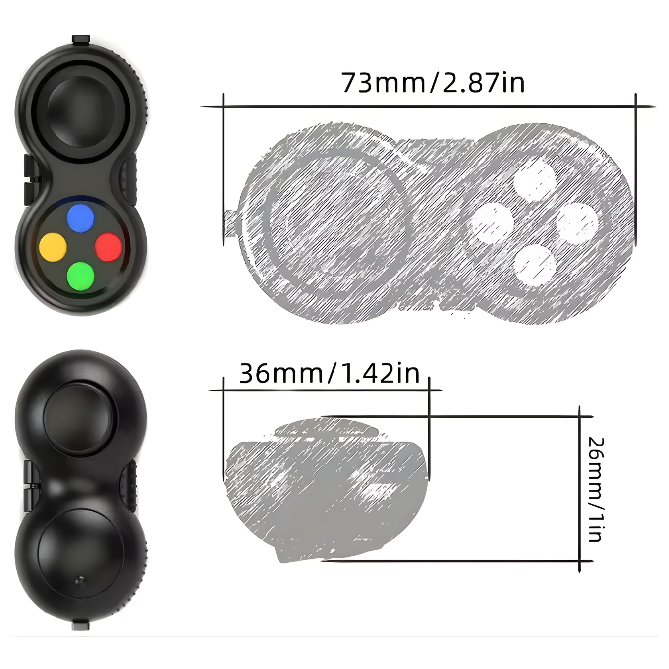 Mini Control Fidget Pad - 8 Funciones Antiestrés 4