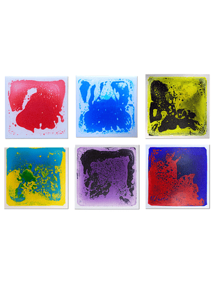 Set 6 Baldosas Pisos Sensoriales con Líquido