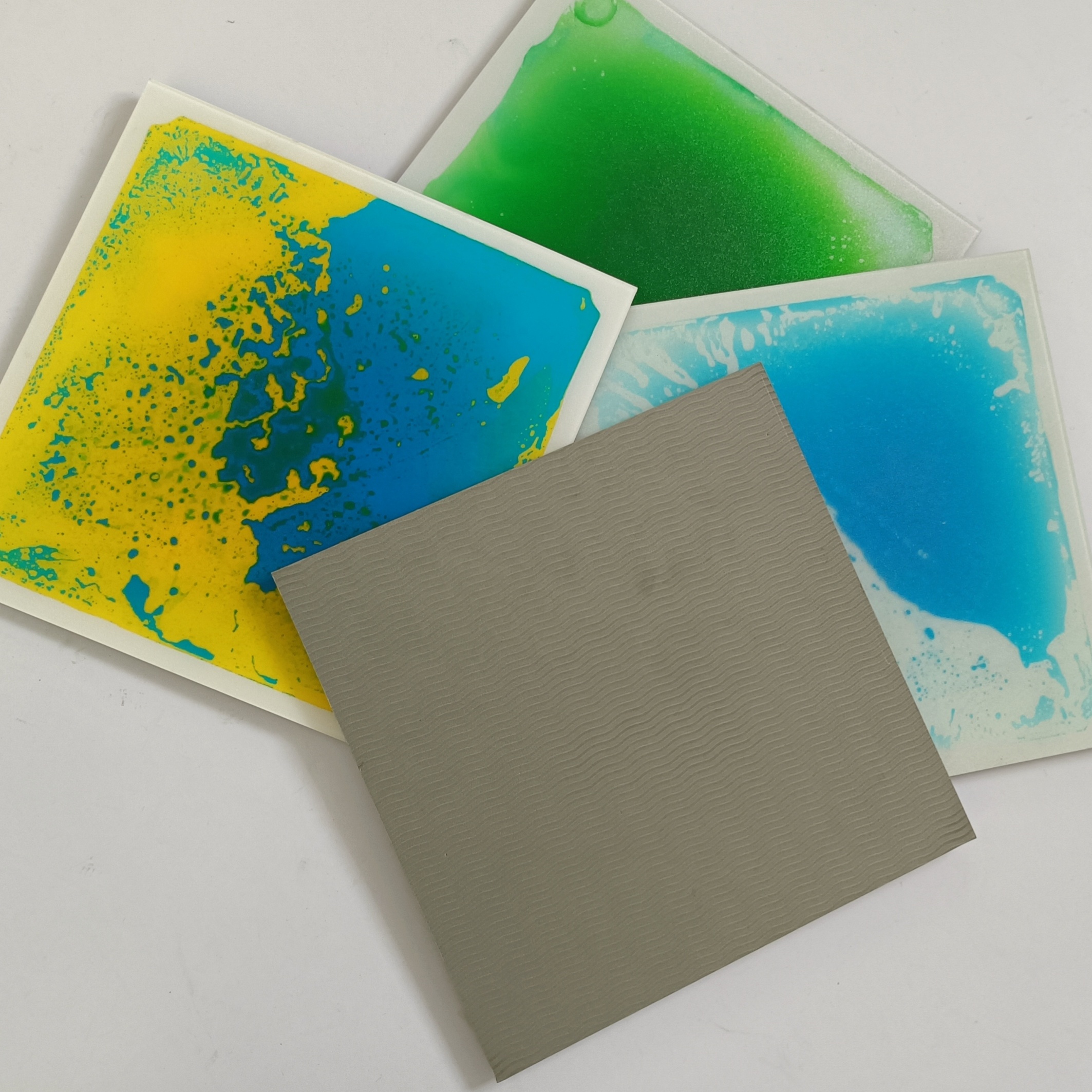 Set 6 Baldosas Pisos Sensoriales con Líquido / Gel 3