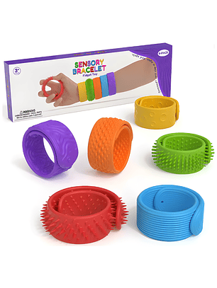 Pulsera sensorial Slap Texturizada - Set 6 unidades TEA TDAH