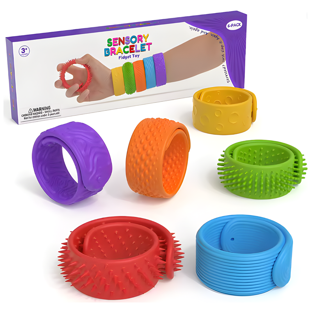 Pulsera sensorial Slap Texturizada - Set 6 unidades TEA TDAH 1