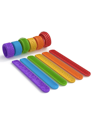Pulsera sensorial Slap Texturizada - Set 6 unidades TEA TDAH