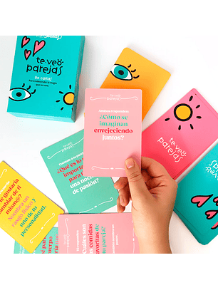 Cartas Te Veo Parejas - Preguntas para Reconectar en pareja - Mazo de 80 cartas