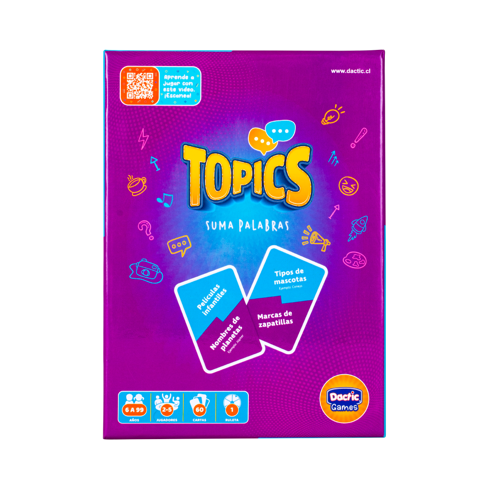 Topics - Suma palabras - Juego de mesa DACTIC 1