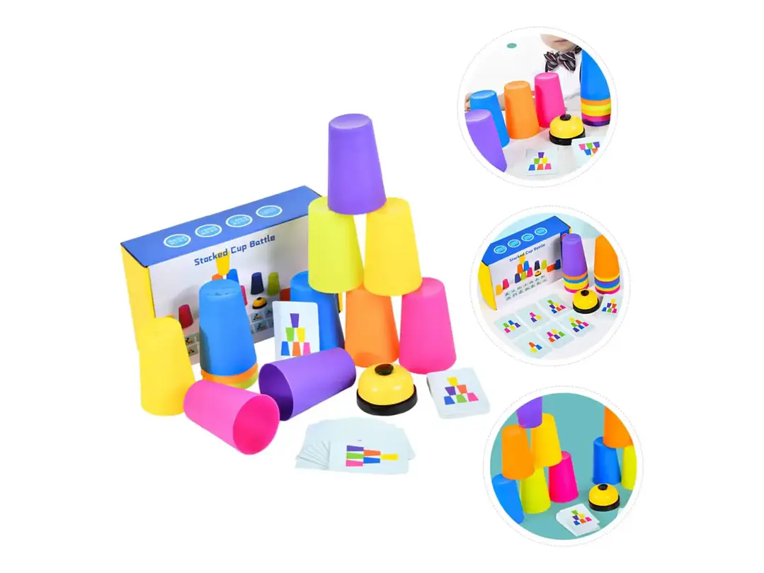 Juego De Vasos Apilables Stackked Cup Estimulación Cognitiva 1