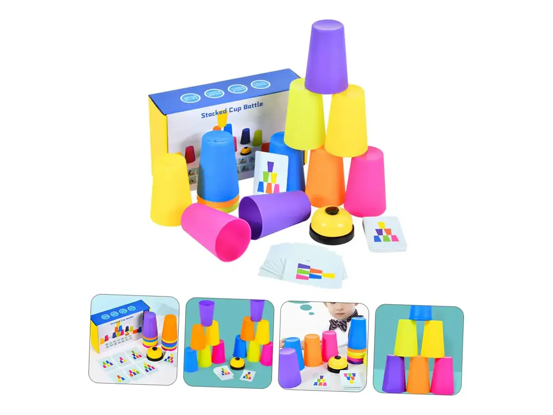 Juego De Vasos Apilables Stackked Cup Estimulación Cognitiva 2