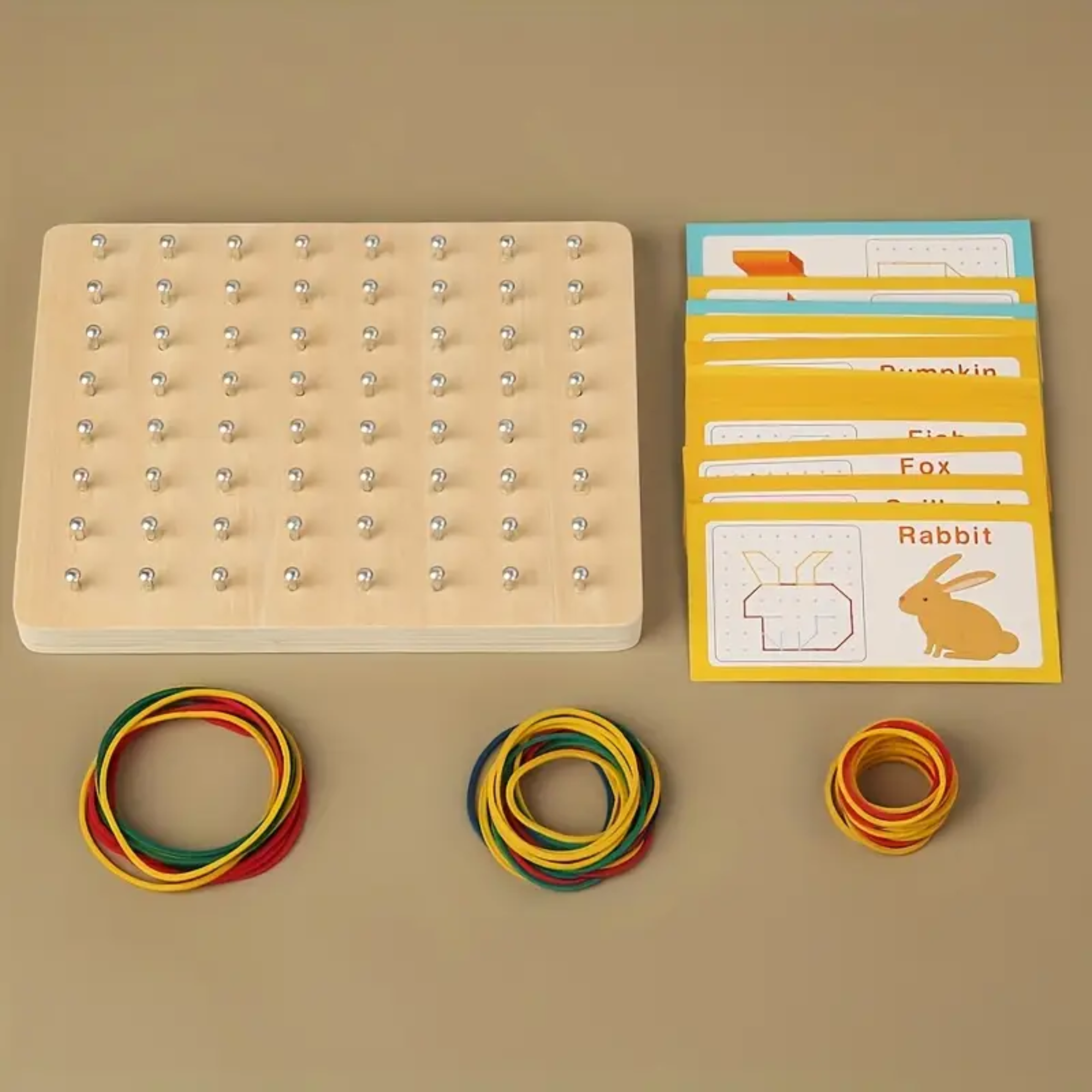 Tablero Geoplano Educativo con Patrones 4
