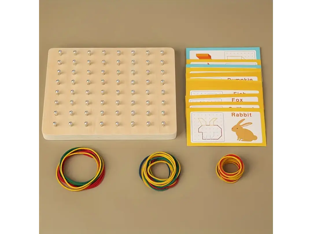 Tablero Geoplano Educativo con Patrones 4