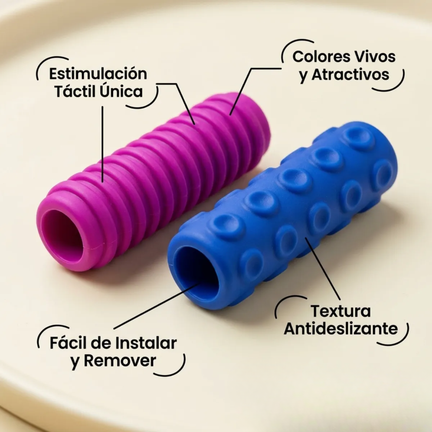 Set 14 Agarres de Lápiz para Niños - Sensorial Texturas Grip - TEA TDAH 4