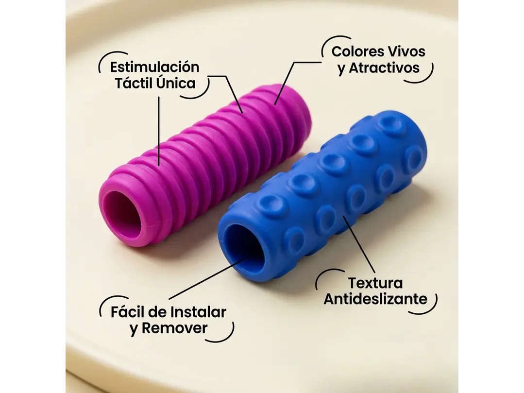 Set 14 Agarres de Lápiz para Niños - Sensorial Texturas Grip - TEA TDAH 4