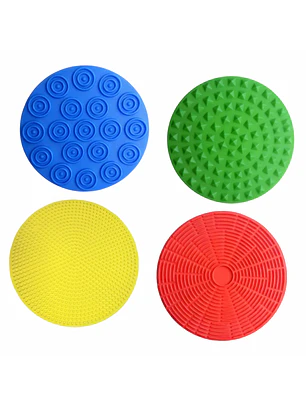 Pack 4 Pisos Sensoriales de Silicona - Niños TEA Texturas