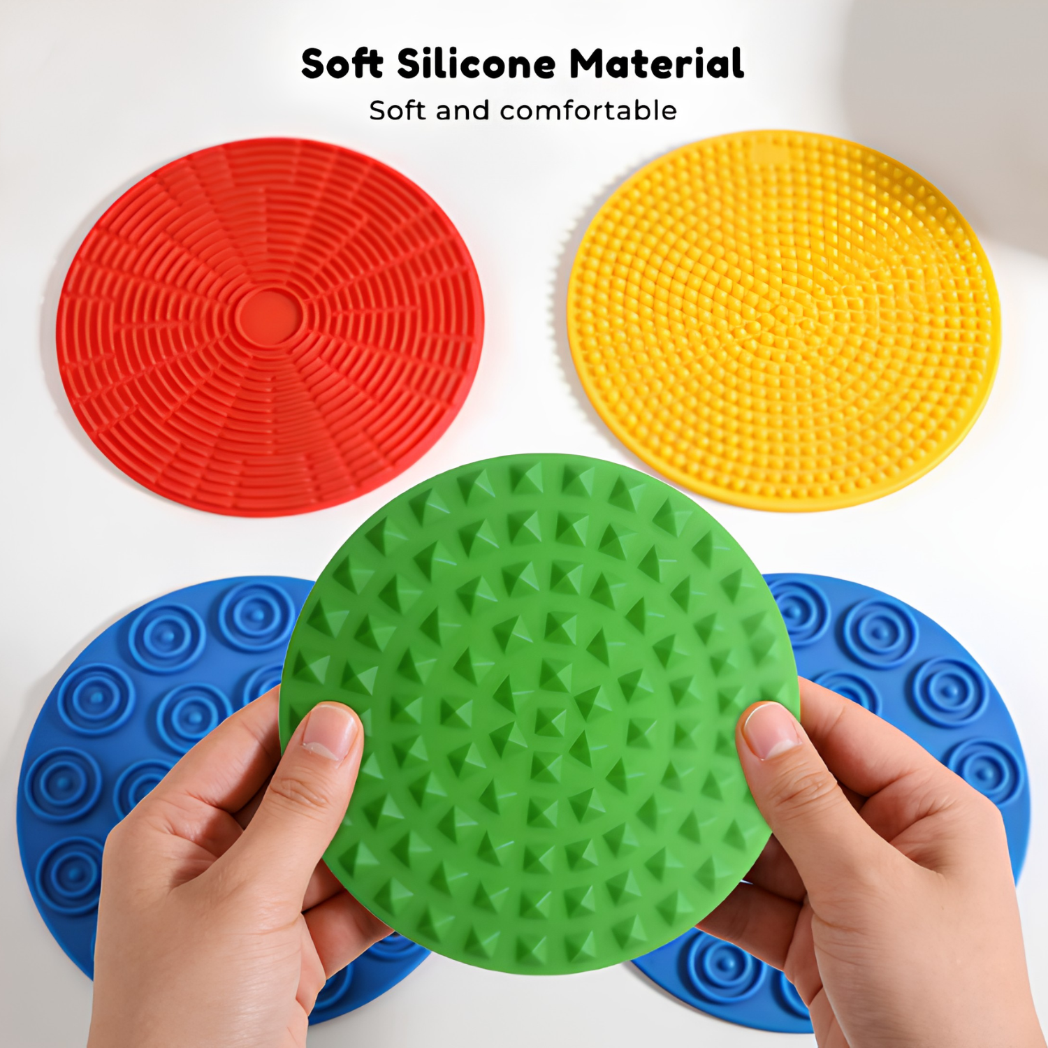 Pack 4 Pisos Sensoriales de Silicona - Niños TEA Texturas 2