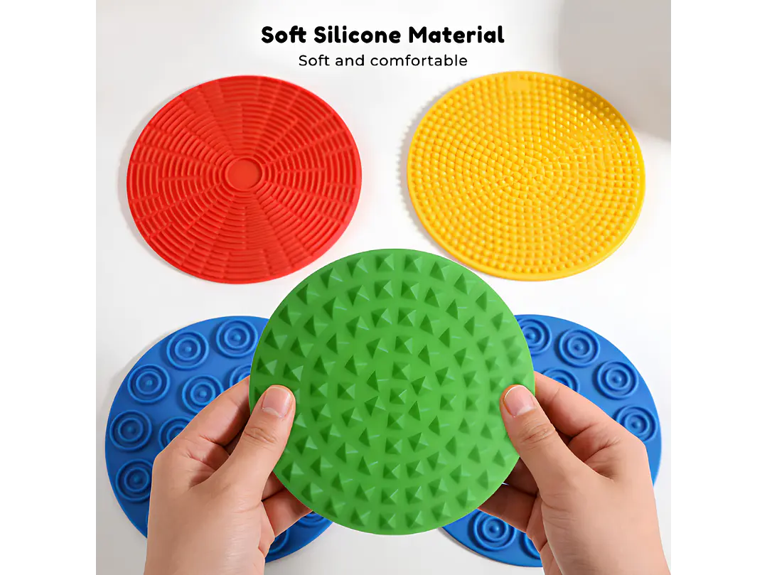 Pack 4 Pisos Sensoriales de Silicona - Niños TEA Texturas 2