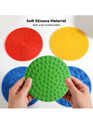 Pack 4 Pisos Sensoriales de Silicona - Niños TEA Texturas