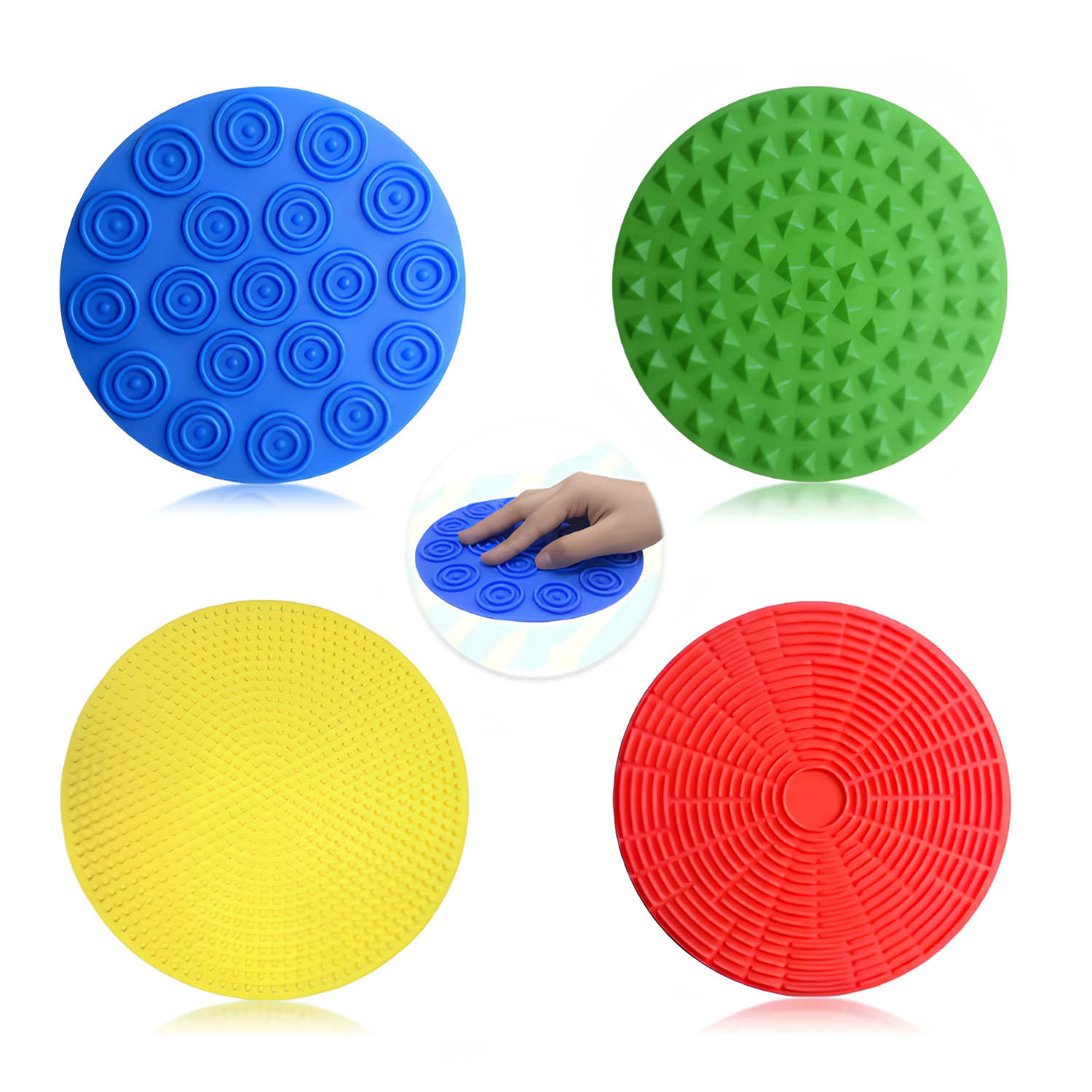 Pack 4 Pisos Sensoriales de Silicona - Niños TEA Texturas 5