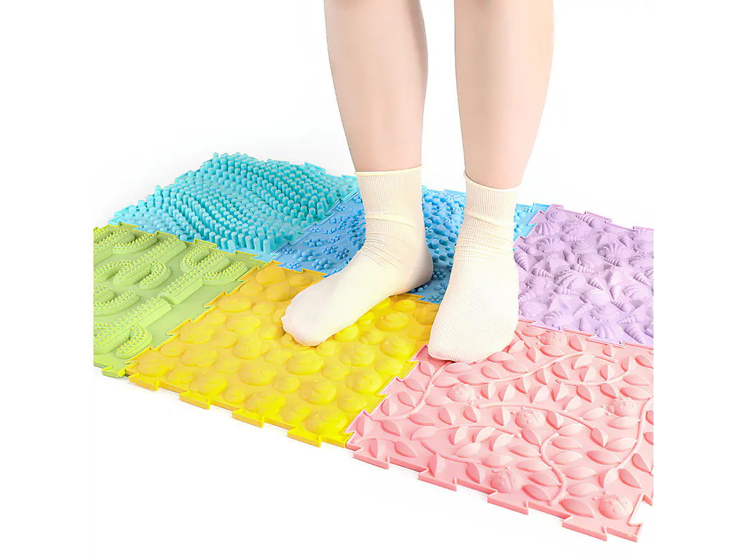 Pack 6 Alfombras Sensoriales Cuadradas con Texturas 30 x 30 cms 3
