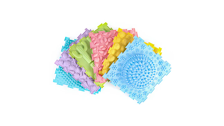 Pack 6 Alfombras Sensoriales Cuadradas con Texturas 30 x 30 cms 2
