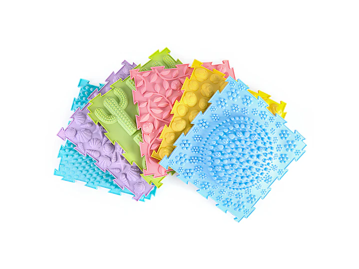 Pack 6 Alfombras Sensoriales Cuadradas con Texturas 30 x 30 cms 2