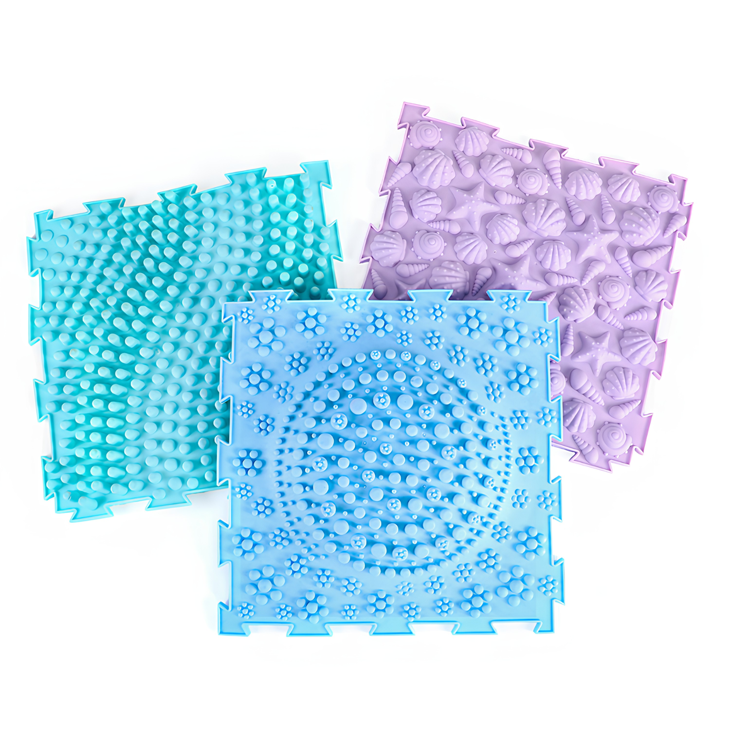 Pack 6 Alfombras Sensoriales Cuadradas con Texturas 30 x 30 cms 5