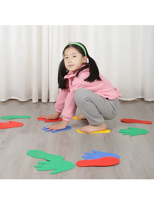 Set 4 Huellas Sensoriales con Texturas - 1 Par Manos y 1 Par Pies