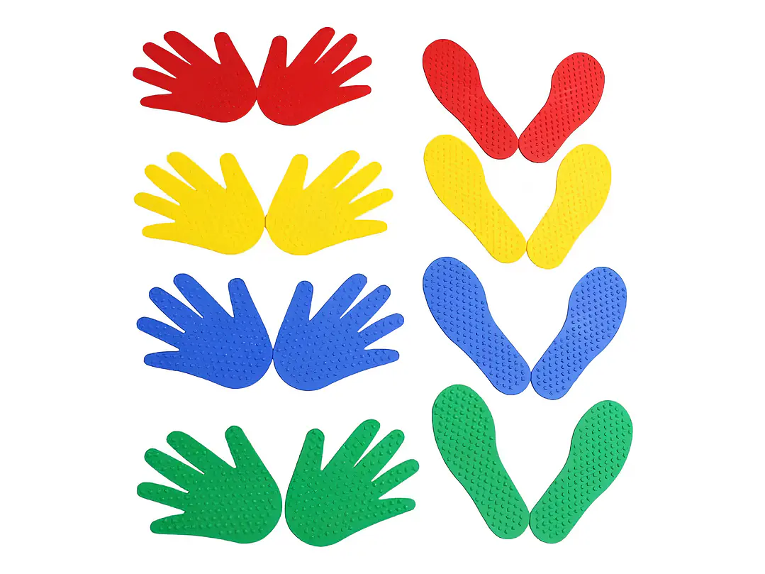 Set 4 Huellas Sensoriales con Texturas - 1 Par Manos y 1 Par Pies 4