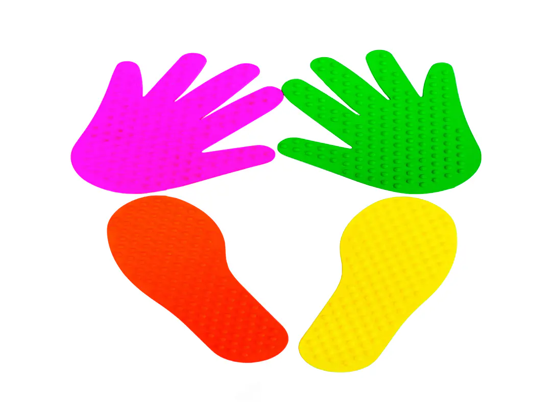 Set 4 Huellas Sensoriales con Texturas - 1 Par Manos y 1 Par Pies 1