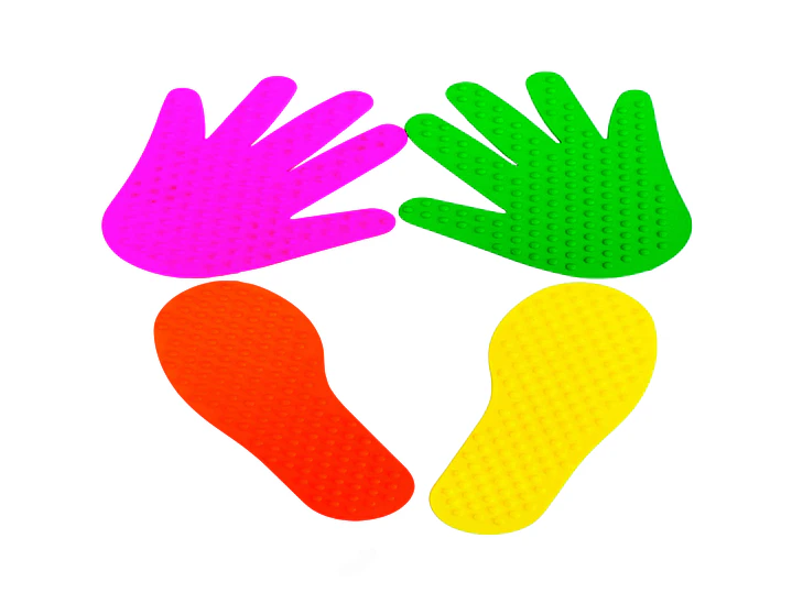 Set 4 Huellas Sensoriales con Texturas - 1 Par Manos y 1 Par Pies 1