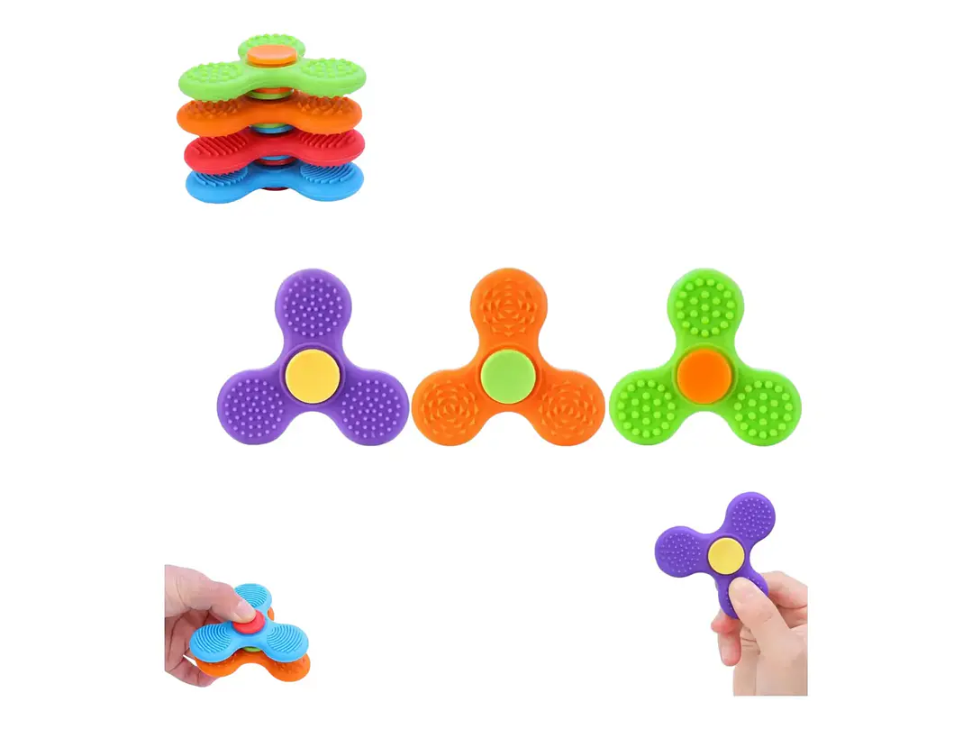 Pack 3 Spinner Sensorial Multitextura Diferentes colores 2