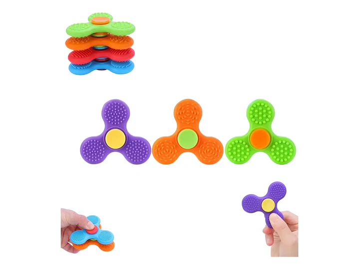 Pack 3 Spinner Sensorial Multitextura Diferentes colores 2