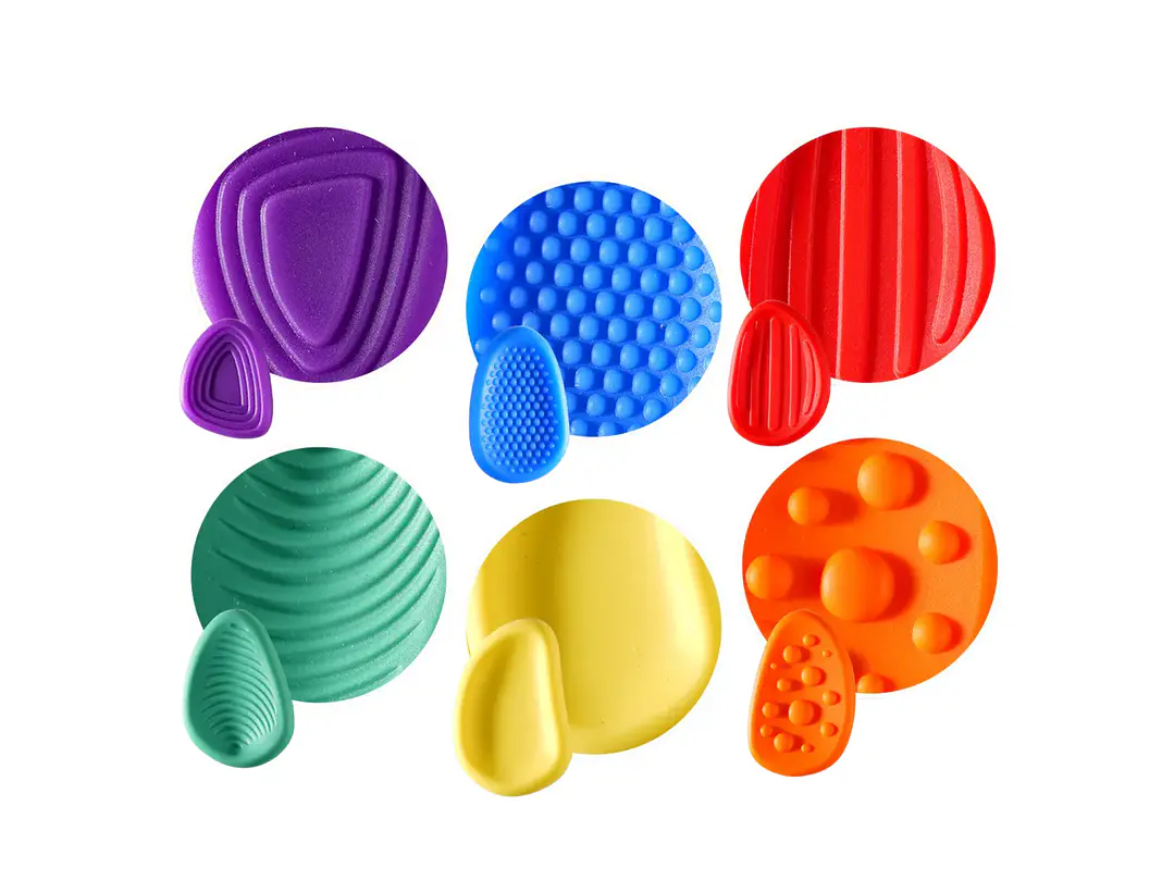 Set de 6 Piedras Sensoriales de Silicona con Relieve 3