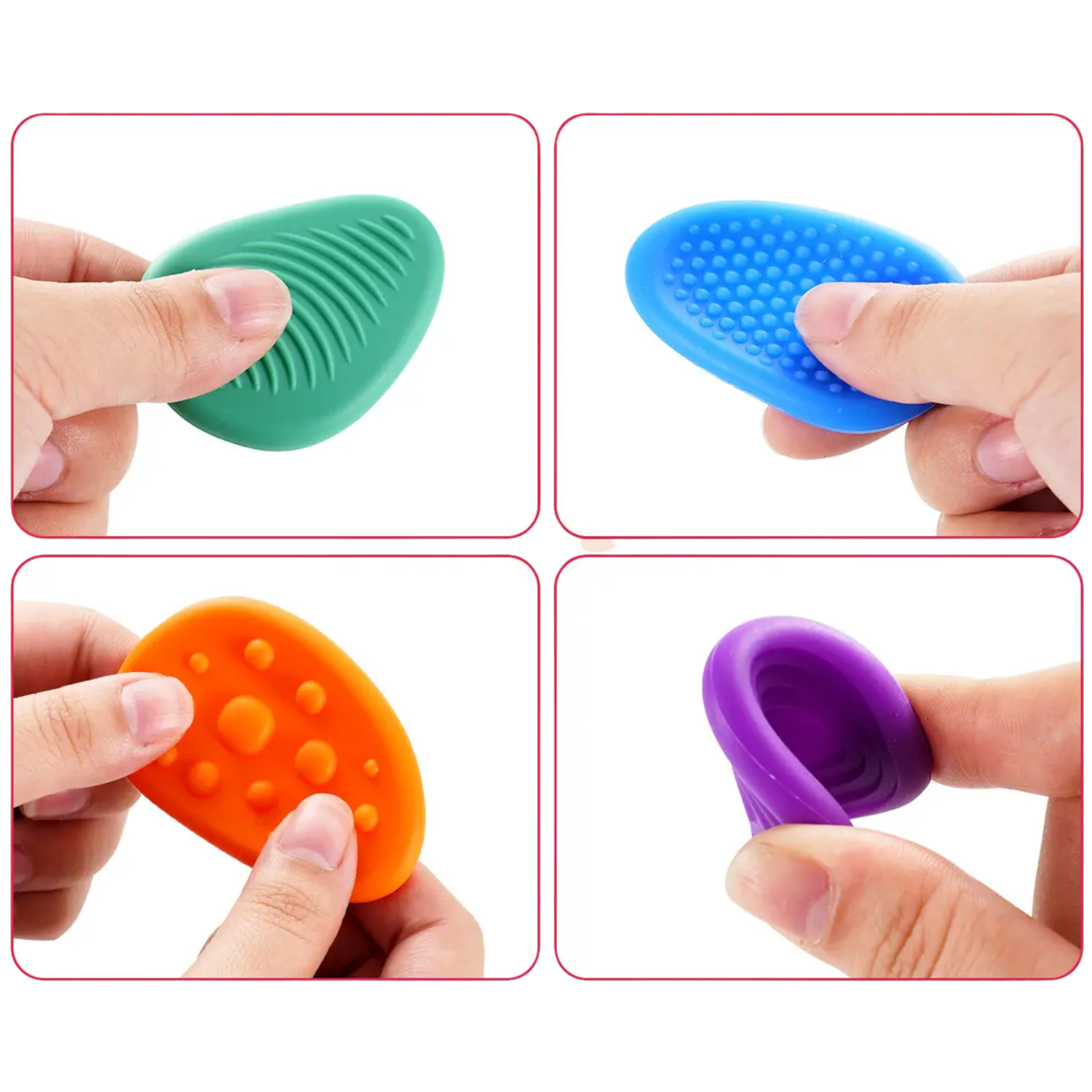 Set de 6 Piedras Sensoriales de Silicona con Relieve 2