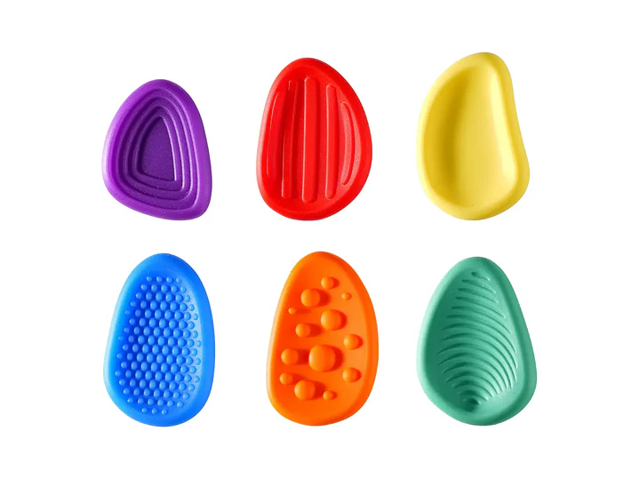 Set de 6 Piedras Sensoriales de Silicona con Relieve 1