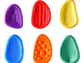 Set de 6 Piedras Sensoriales de Silicona con Relieve - Miniatura 1